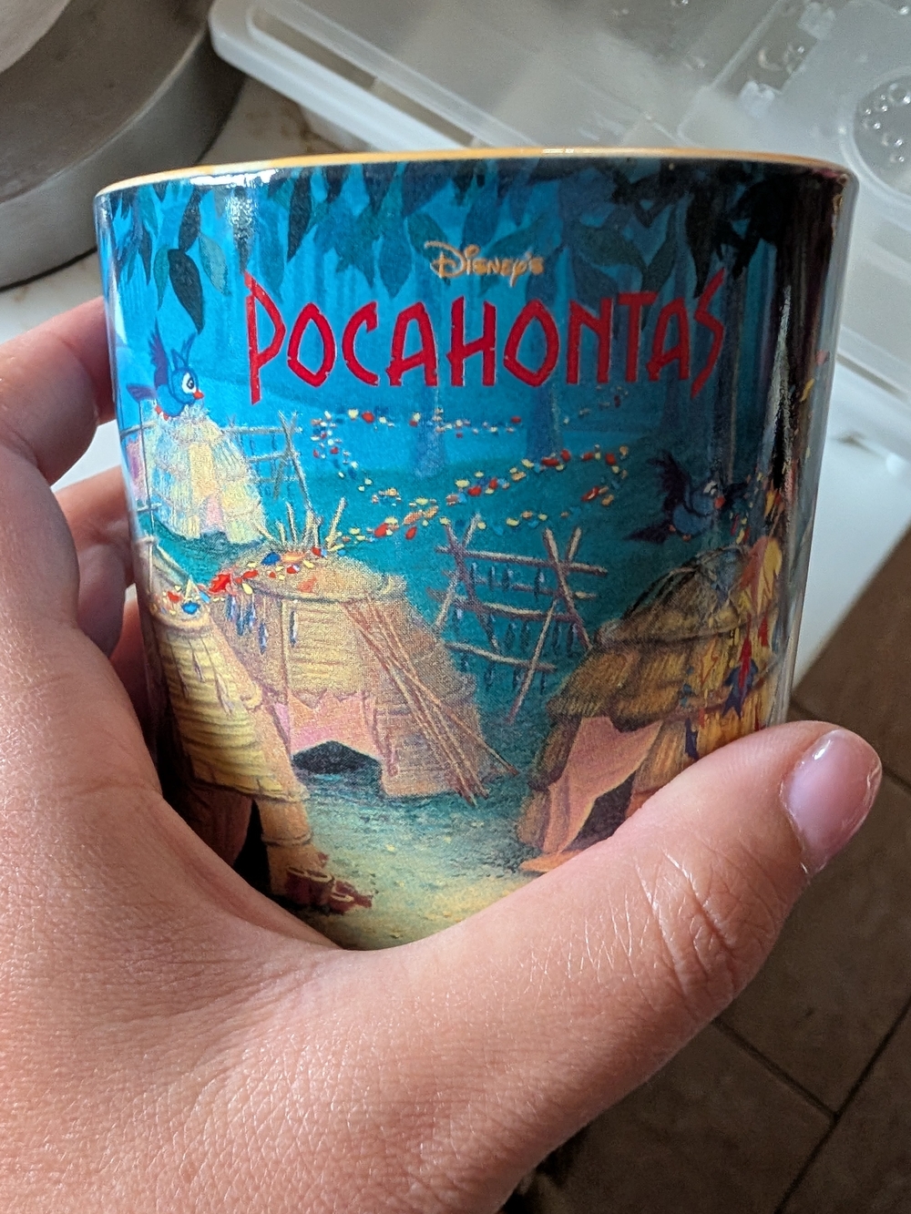 Disney Pocahontas Blue Scenic Ceramic Mug